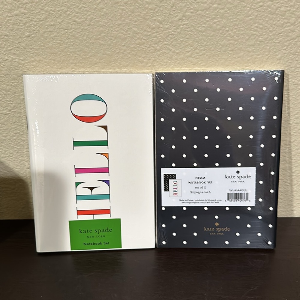NWT Kate Spade Hello notebook set of 2